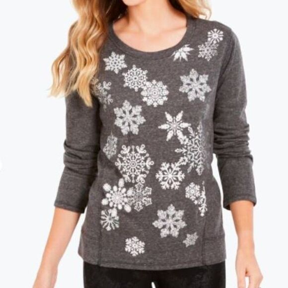 Style & Co. Snowflake Graphic Sweatshirt - Picture 1 of 7